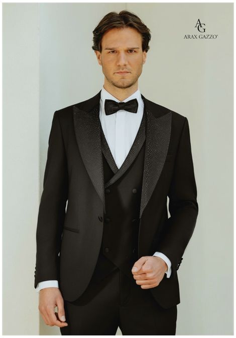 Men's Tuxedo with Rhinestone Peak Lapel ARAX GAZZO | dress | 254 130BLACK